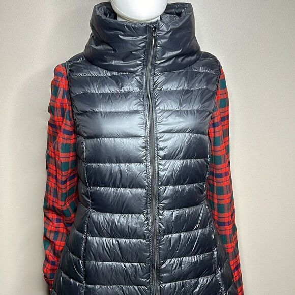 Puffer Vest Down 2XL Black Long - Picture 2 of 8